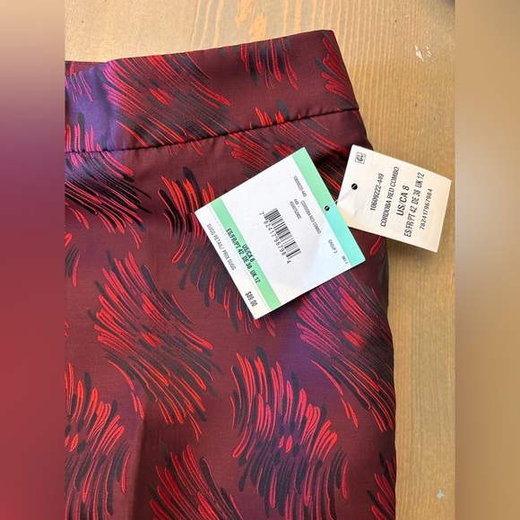 Anne Klein Red and Black Patterned Dress Pants Size 8 - Picture 5 of 8